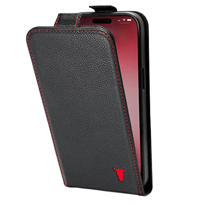 Leather Case: Torro Leather Flip Case Compatible with – Front View