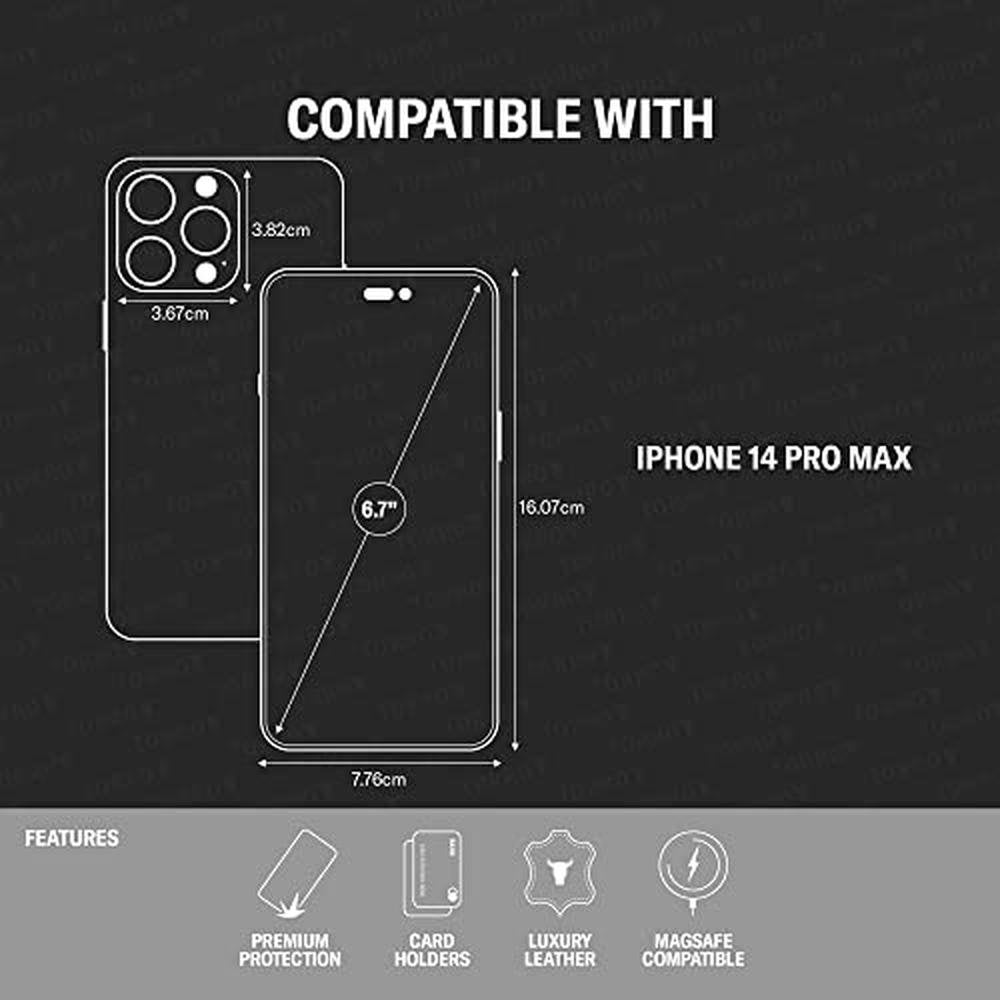 Leather Case: Torro Leather Flip Case Compatible with – Side View