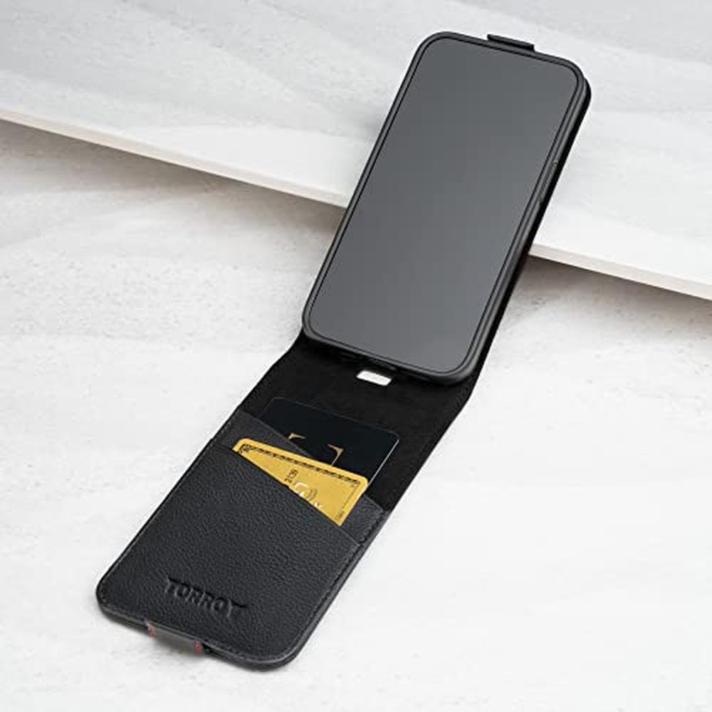 Leather Case: Torro Leather Flip Case Compatible with – Close-up Detail