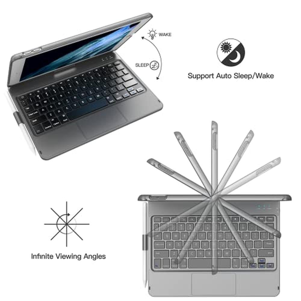 Touch iPad: TQQ 9th Generation Case with Keyboard – In Use