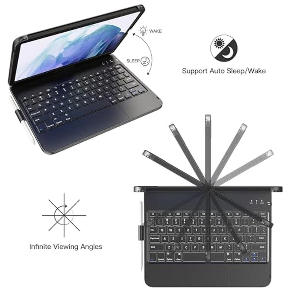 Touch iPad: TQQ A16 11th Generation Case with Keyboard – In Use