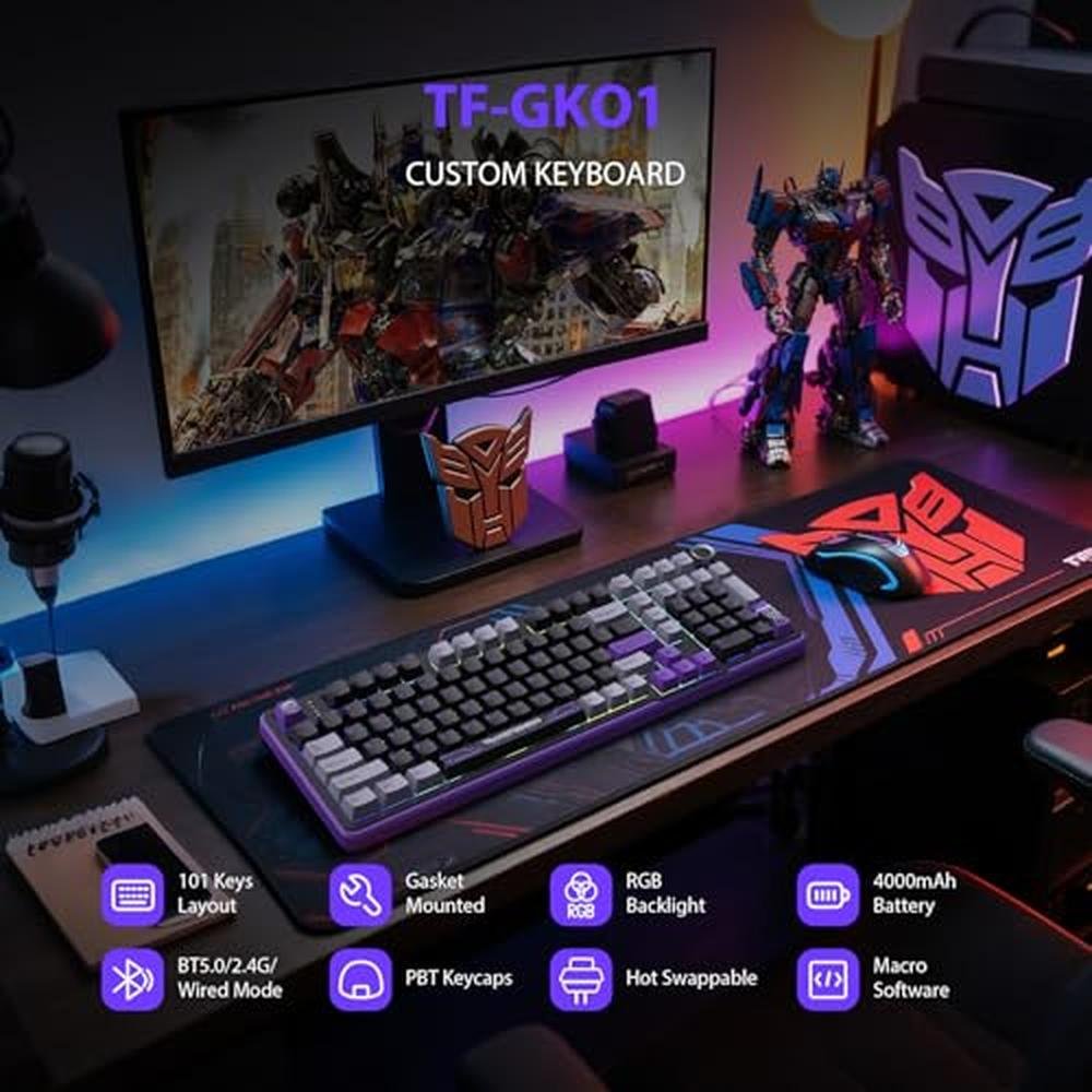 Transformer Keyboard: Transformers GK01 Wireless Mechanical – Side View
