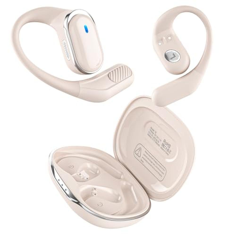 Open Ear Wireless Earbuds: Bluetooth 5.4 Headphones 50H – Front View