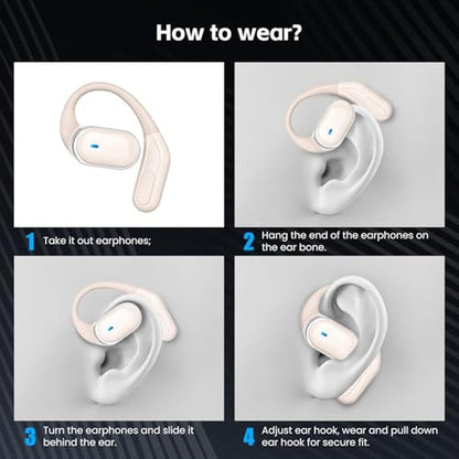 Open Ear Wireless Earbuds: Bluetooth 5.4 Headphones 50H – In Use