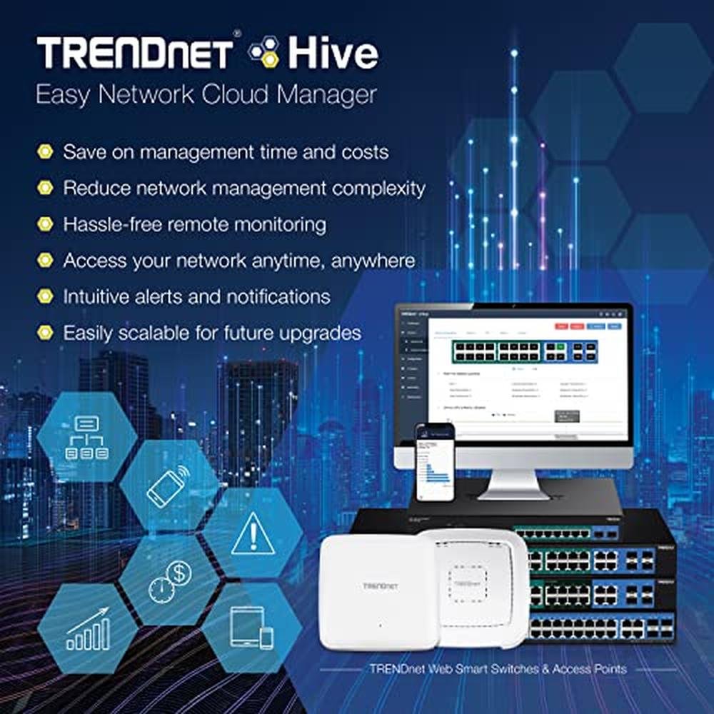 Poe Gigabit: Trendnet 10-Port Gigabit Web Smart Poe Switch – Side View