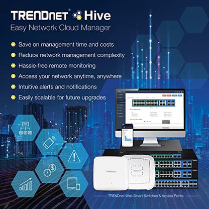 Poe Gigabit: Trendnet 10-Port Gigabit Web Smart Poe Switch – Side View