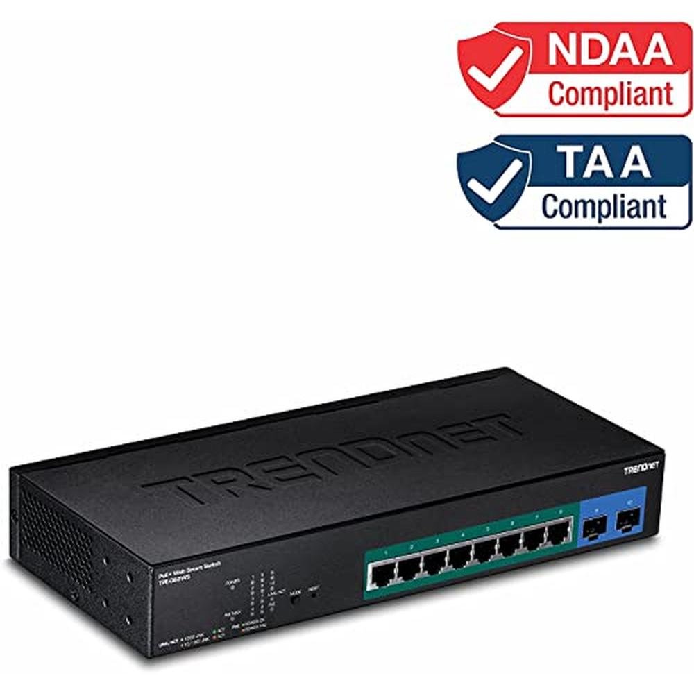 Poe Gigabit: Trendnet 10-Port Gigabit Web Smart Poe Switch – In Use