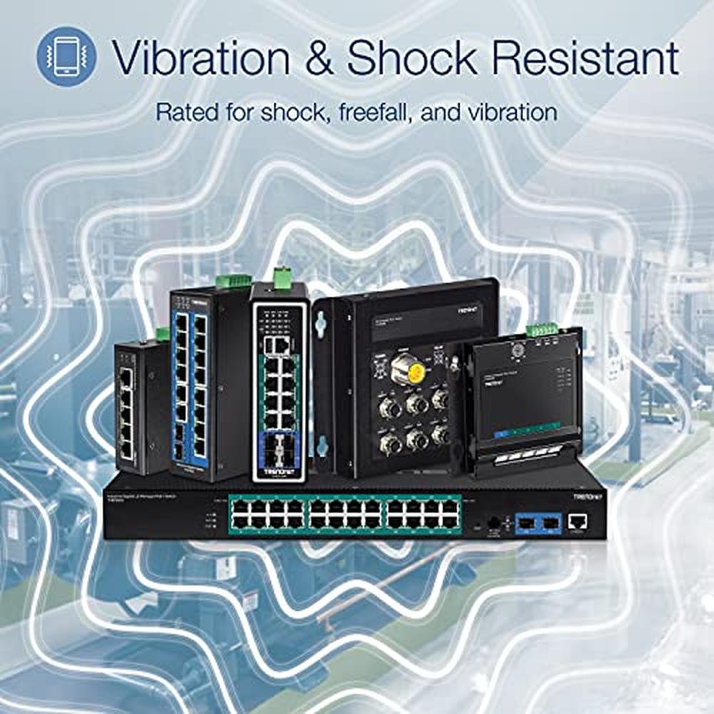 Poe Gigabit: Trendnet 10-Port Industrial Gigabit Poe Din – In Use