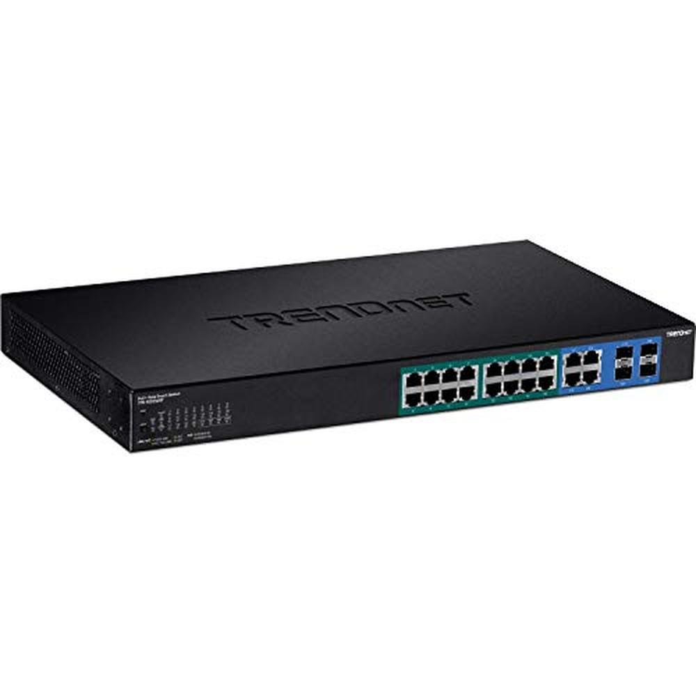 16 Port Trendnet Gigabit PoE Web Smart Switch – Front View