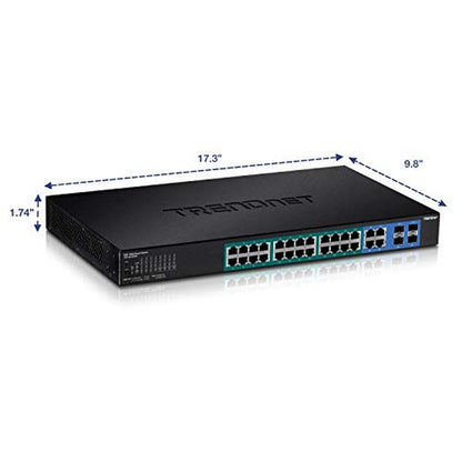 16 Port Trendnet Gigabit PoE Web Smart Switch – In Use
