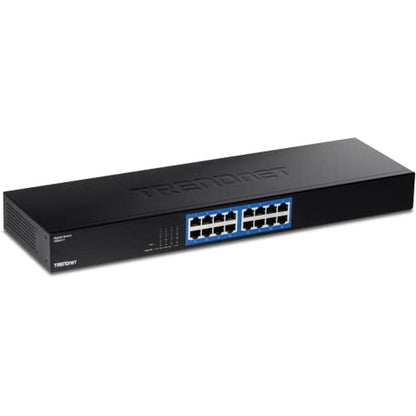 Gigabit Trendnet Switch: Trendnet TEG-S17 16-Port Gigabit – Front View