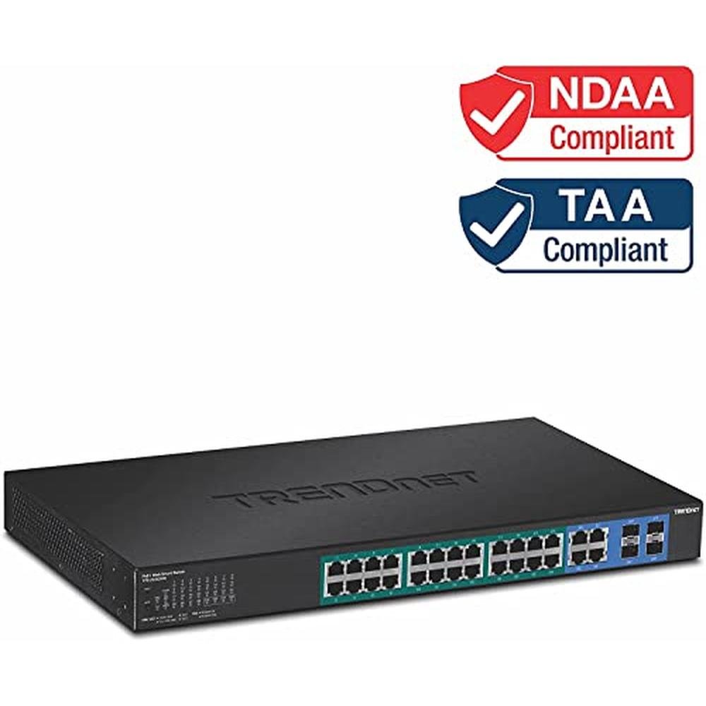 Gigabit PoE Switch: Trendnet 28-Port Web Smart PoE Switch – In Use