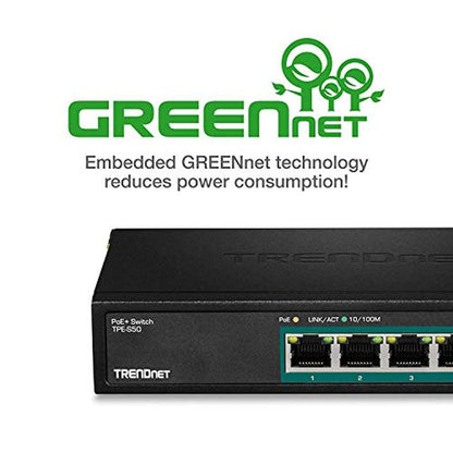 Poe Switch: Trendnet TPE-S50 6-Port Fast Ethernet Poe Switch – Packaging