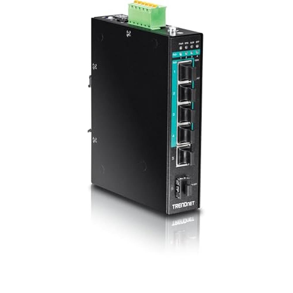 Gigabit Port: Trendnet 6-Port Hardened Industrial Gigabit – Front View