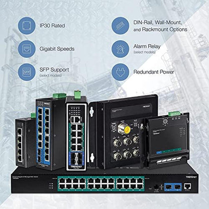 Gigabit Port: Trendnet 6-Port Hardened Industrial Gigabit – Close-up Detail