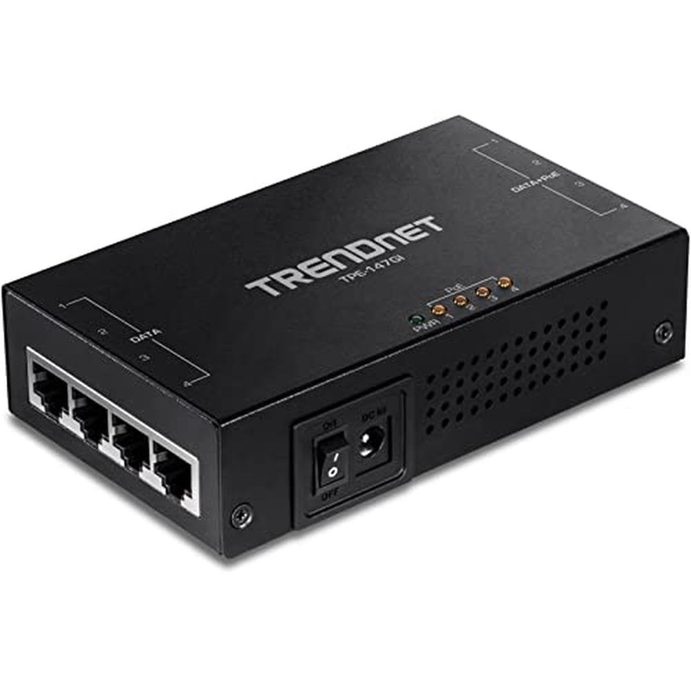 Poe Gigabit: Trendnet 65W 4-Port Gigabit Poe Injector – Front View