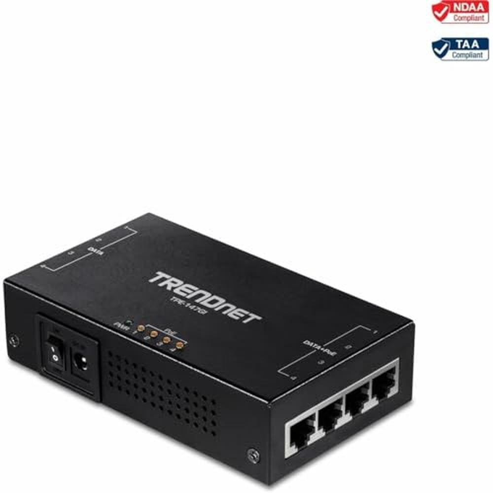 Poe Gigabit: Trendnet 65W 4-Port Gigabit Poe Injector – Close-up Detail