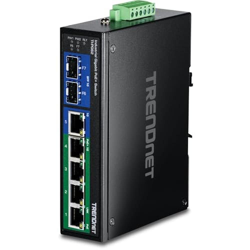 Poe Trendnet: Trendnet TI-PG62 7-Port Industrial Gigabit – Front View