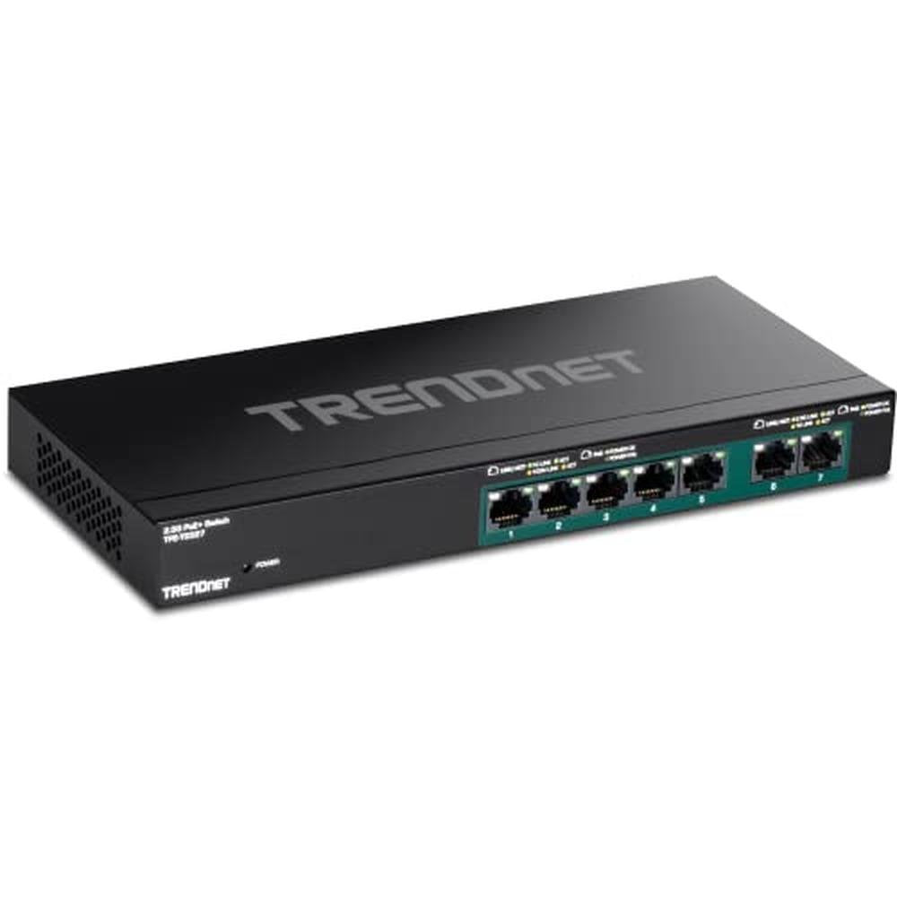 Trendnet Port: Trendnet 7-Port Multi-Gig PoE Switch – Front View
