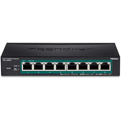 Poe Switch: Trendnet 8-Port Gigabit EdgeSmart Poe Switch – Side View