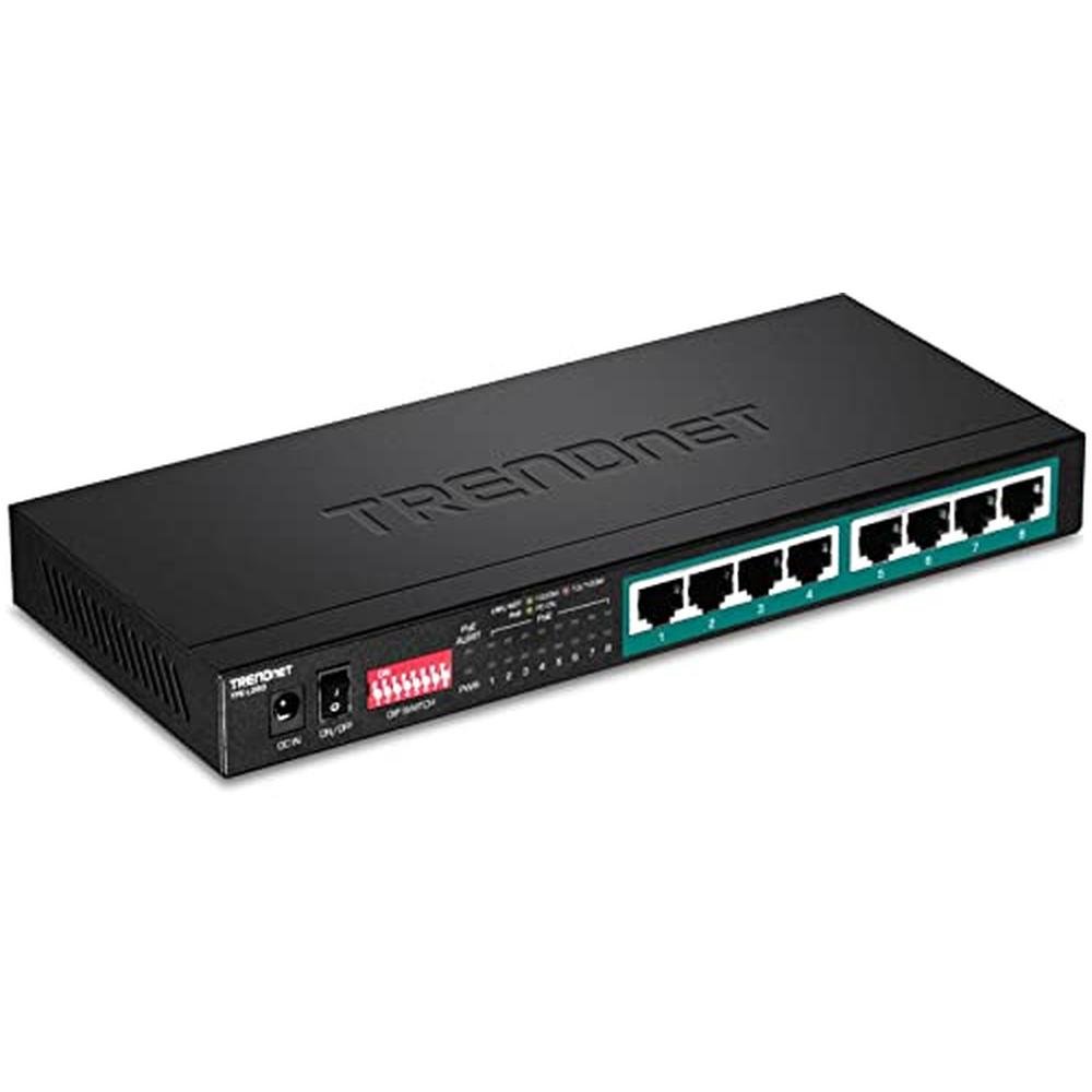 Range Trendnet: Trendnet 8-Port Gigabit Long Range PoE – Front View