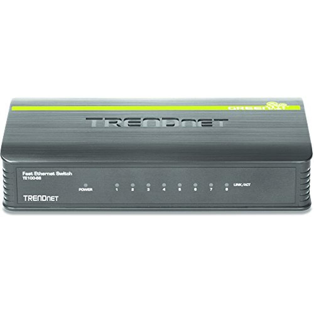 Ethernet Switch: Trendnet TE100-S8 8-Port Unmanaged 10-100 – Side View