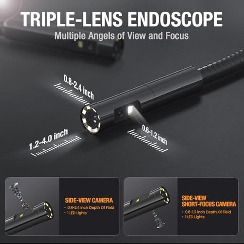 Triple Lens Borescope Inspection Camera – Side View