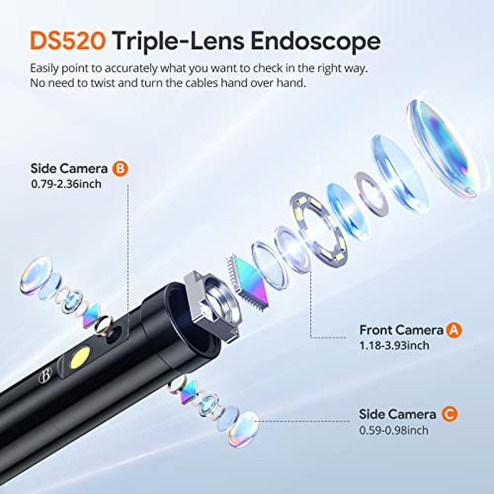 Camera Screen: DEPSTECH DS520 Triple Lens Endoscope – Close-up Detail