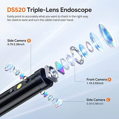 Camera Screen: DEPSTECH DS520 Triple Lens Endoscope – Close-up Detail