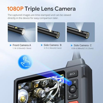 Camera Screen: DEPSTECH DS520 Triple Lens Endoscope – In Use