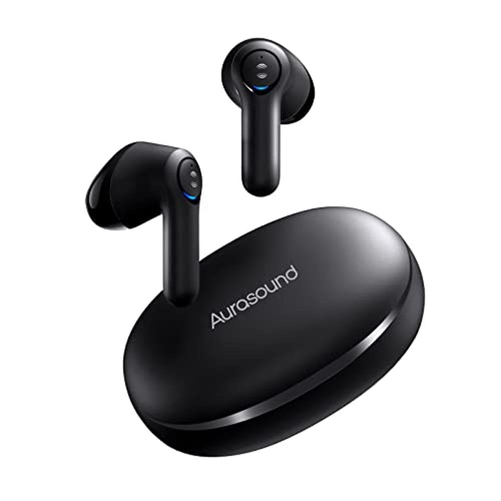 True Earbuds: Aurasound FUNbuds Wireless Earbuds 4 Mics – Front View