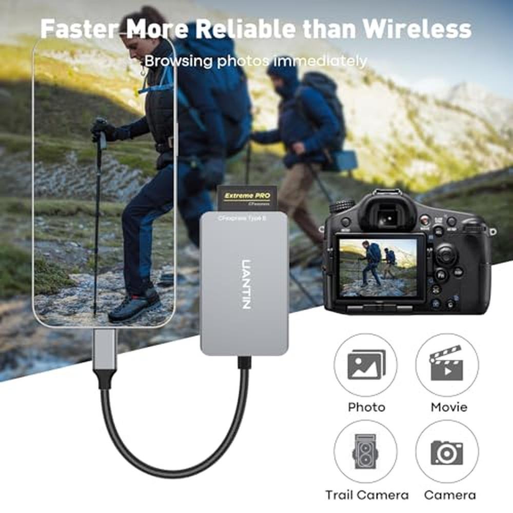 UANTIN CFexpress Type B Card Reader – Close-up Detail