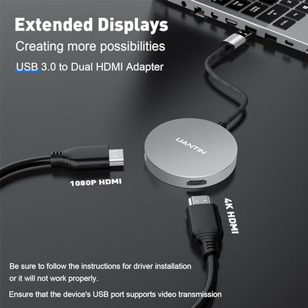 Uantin Dual: UANTIN USB 3.0 to Dual HDMI Splitter – Packaging