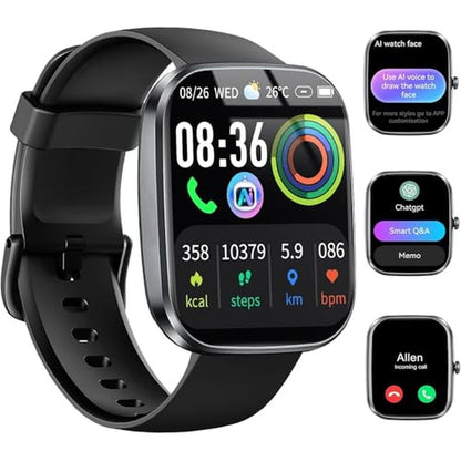 UAUE AI Smart Watch: 1.91 Bluetooth Calling Smartwatch for – Front View