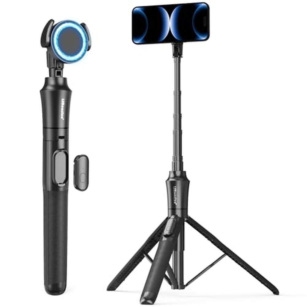 Tripod iPhone: UBeesize 72 Magnetic Tripod with Remote – Front View