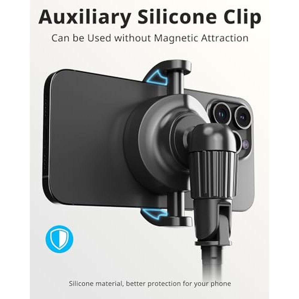 Tripod iPhone: UBeesize 72 Magnetic Tripod with Remote – Side View