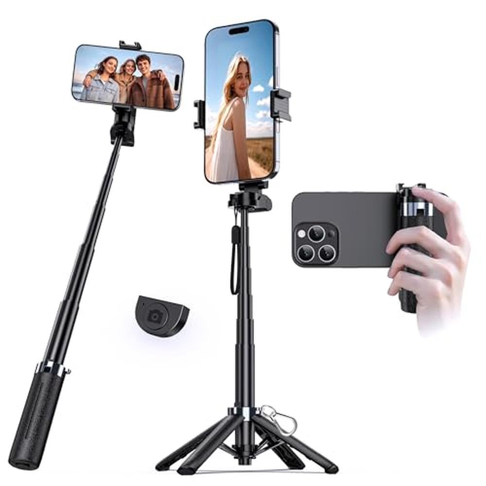 Tripod Ubeesize: Ubeesize Mini Selfie Stick Tripod with – Front View