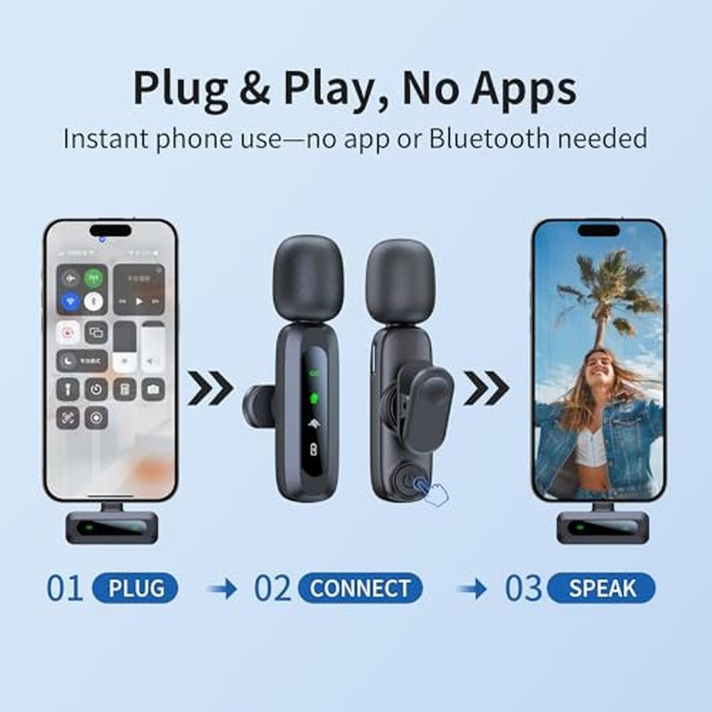 Wireless Mini Microphone: Uewpv Portable Lapel Mic – In Use