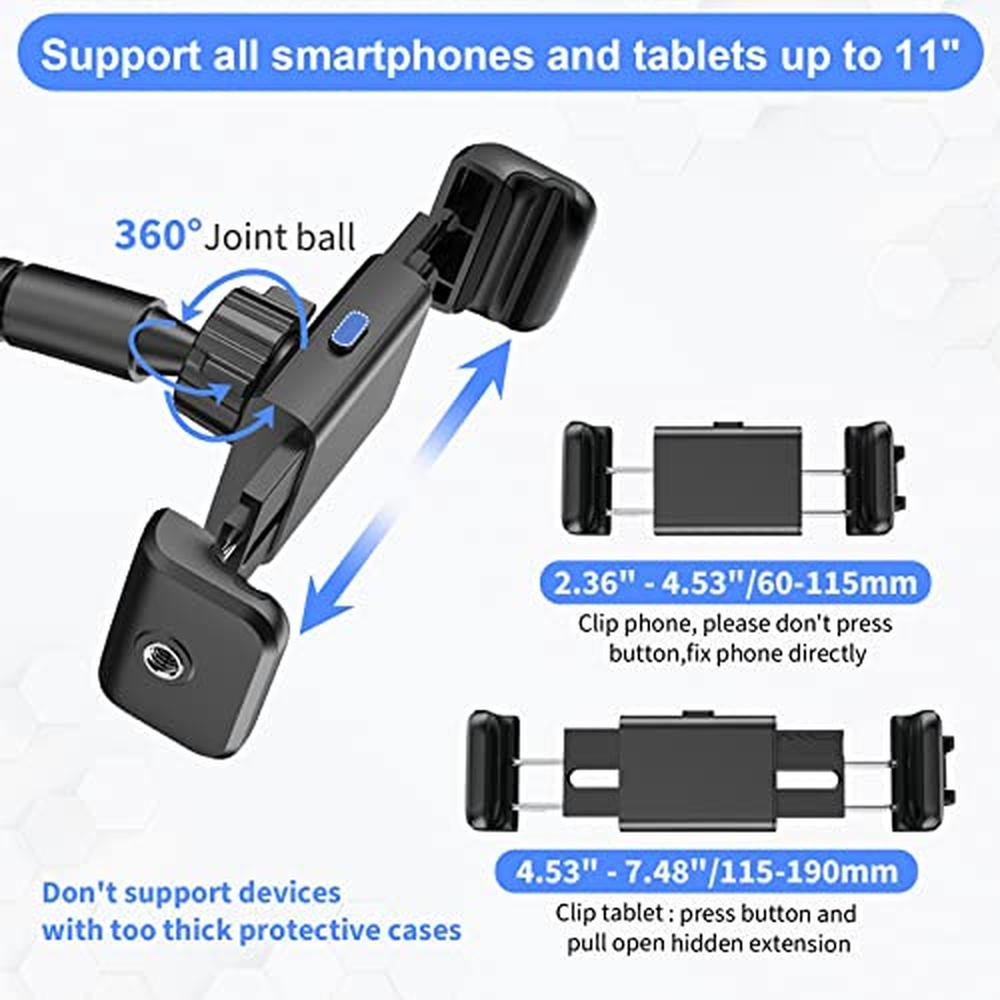 Tablet Uhiky: UHIKY 4.6-11 Phone & Tablet Bed Holder – Close-up Detail