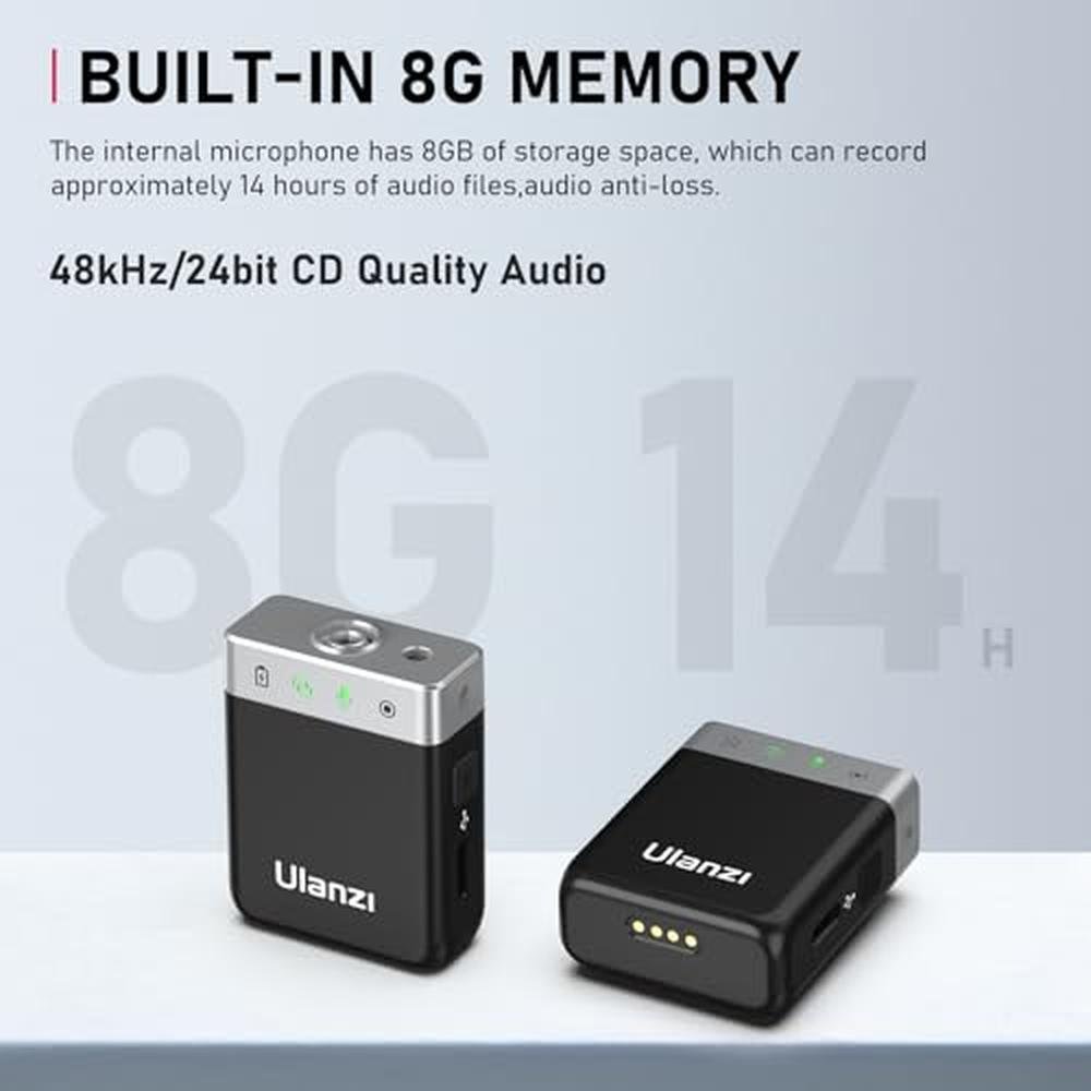 ULANZI AM18 Wireless Lavalier Microphone – Close-up Detail