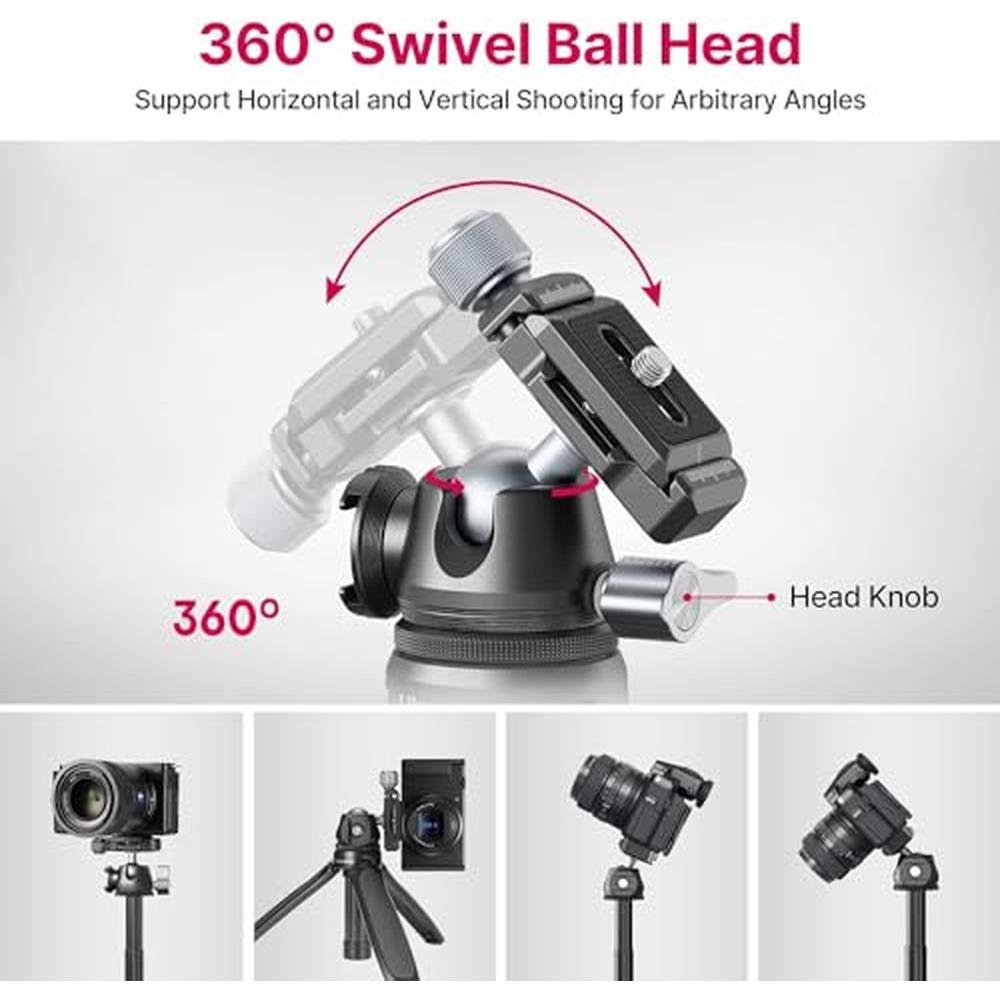 ULANZI Tripod MT-47: Compact Aluminum Alloy Travel Tripod – Close-up Detail