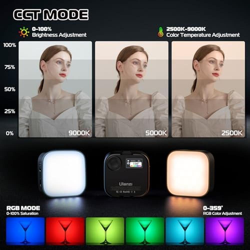 Ulanzi U60 RGB Portable LED Video Light – Side View