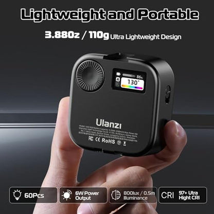 Ulanzi U60 RGB Portable LED Video Light – Close-up Detail