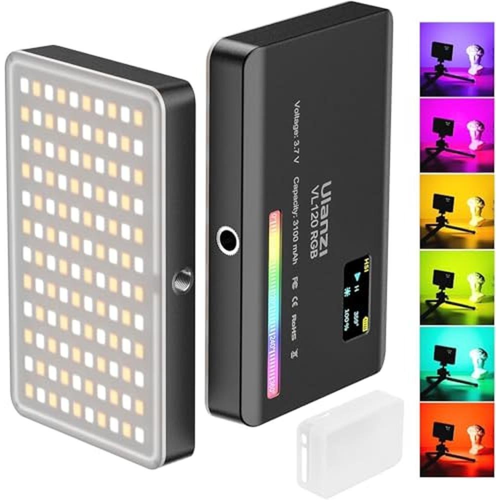 Video Light: Ulanzi VL120 RGB On-Camera Video Light – Front View