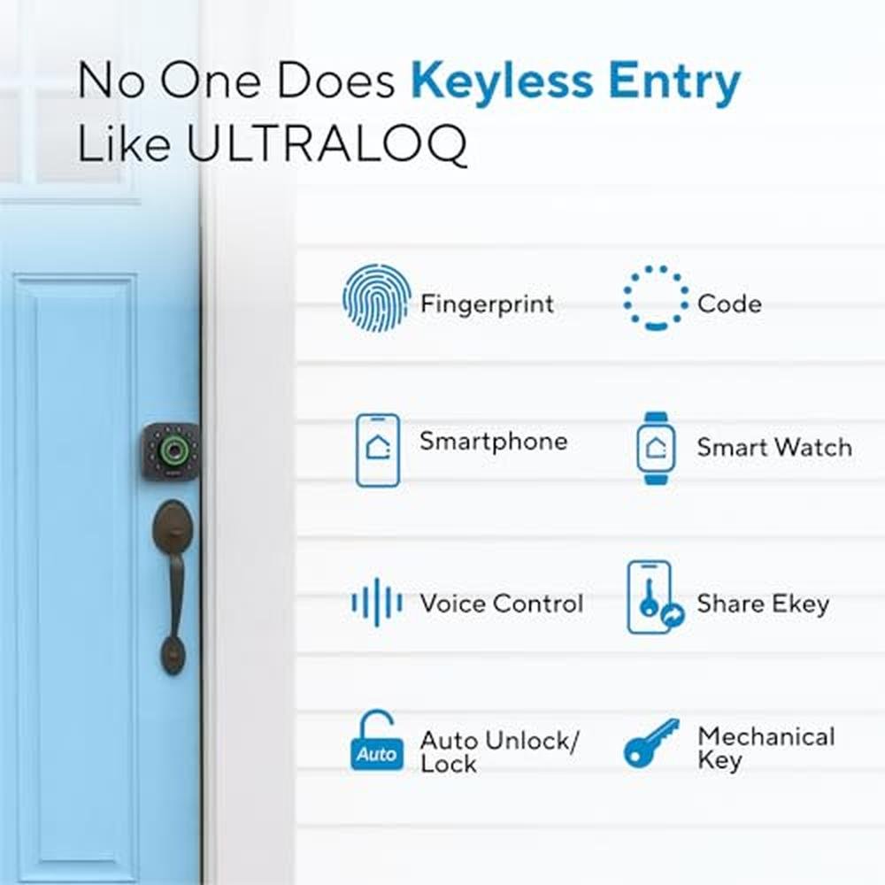 ULTRALOQ U-Bolt Pro WiFi Smart Lock with Door Sensor – Side View