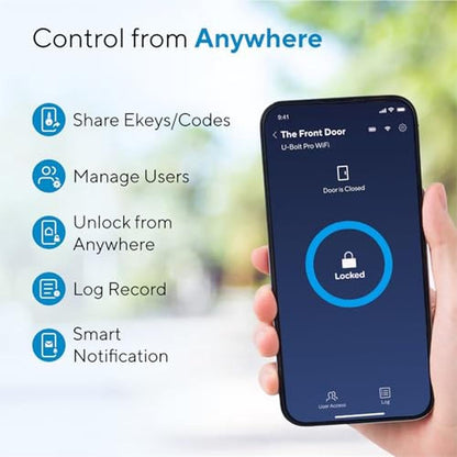 ULTRALOQ U-Bolt Pro WiFi Smart Lock with Door Sensor – Close-up Detail