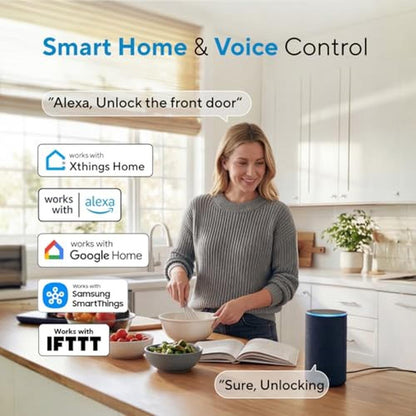 ULTRALOQ U-Bolt Pro WiFi Smart Lock with Door Sensor – In Use