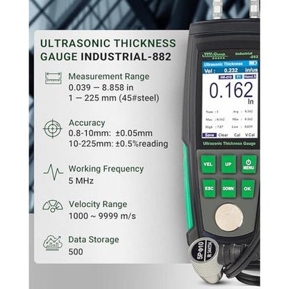 Thickness Gauge: Ultrasonic Thickness Gauge Industrial-882 – Side View