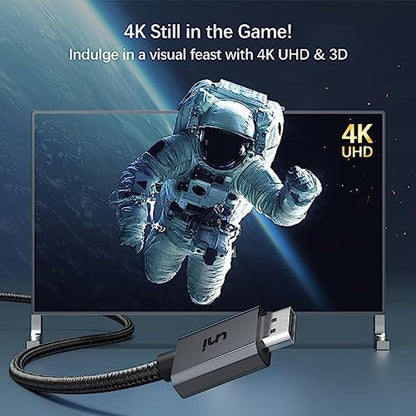 Cable Uni: Uni 4K DisplayPort to HDMI Cable 6.6ft – Side View
