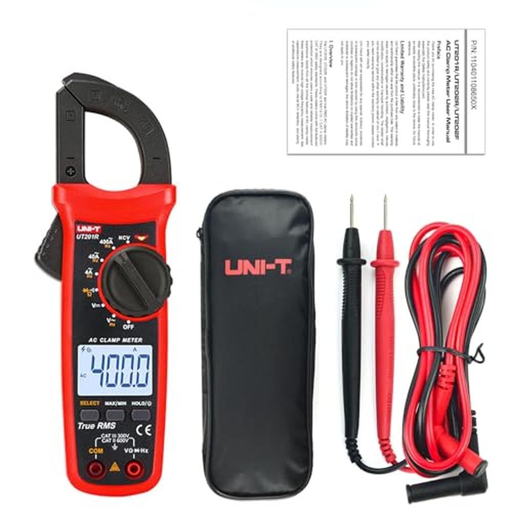 Digital Clamp Meter: UNI-T UT201R 4000 Counts Multimeter – Front View